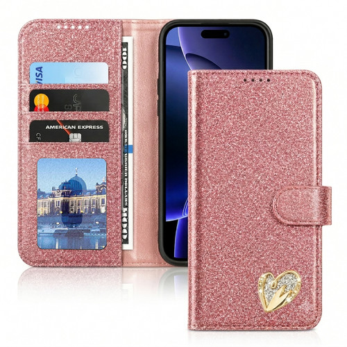 Glitter bling flip wallet - flip,