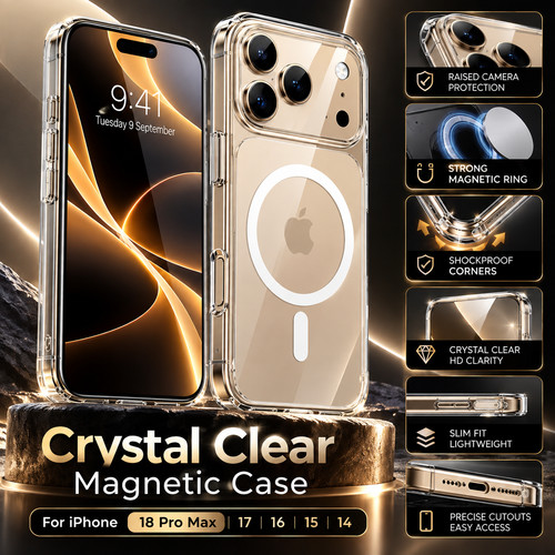 Magnetic clear case - magnetic, iphone